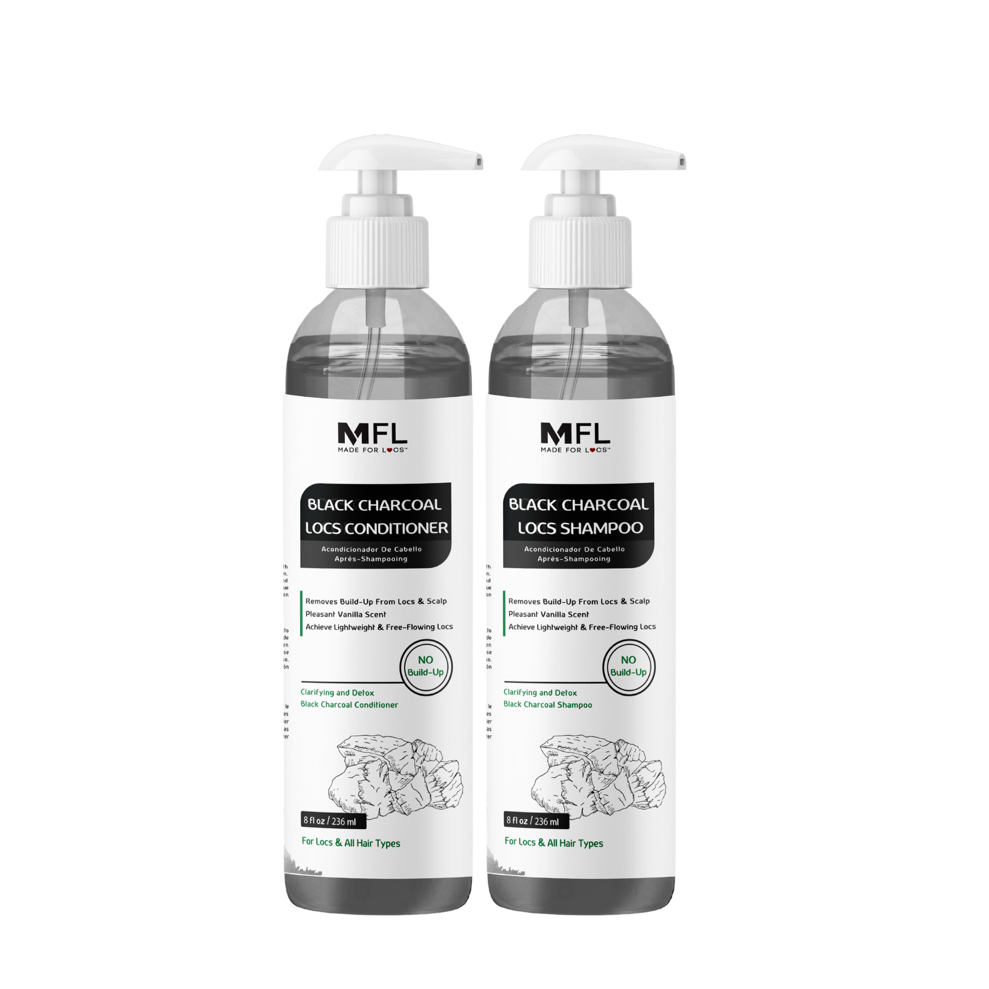 Locs Black Charcoal Shampoo & Conditioner Bundle| 8 oz