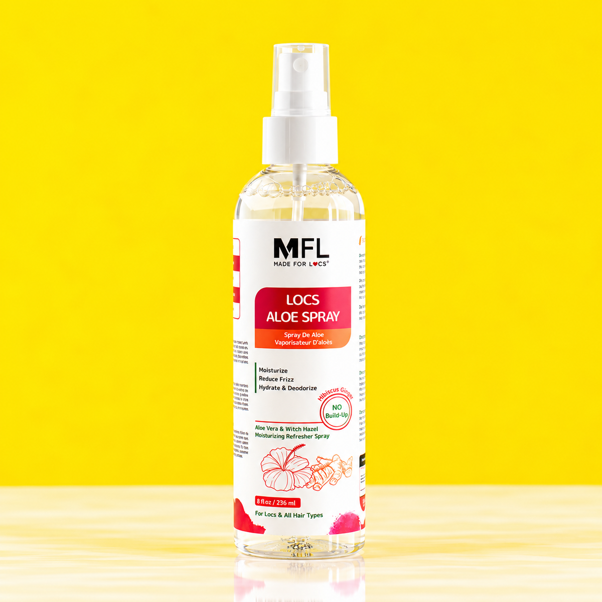 Locs Aloe Refresher Spray - Hibiscus & Ginger | 8 oz