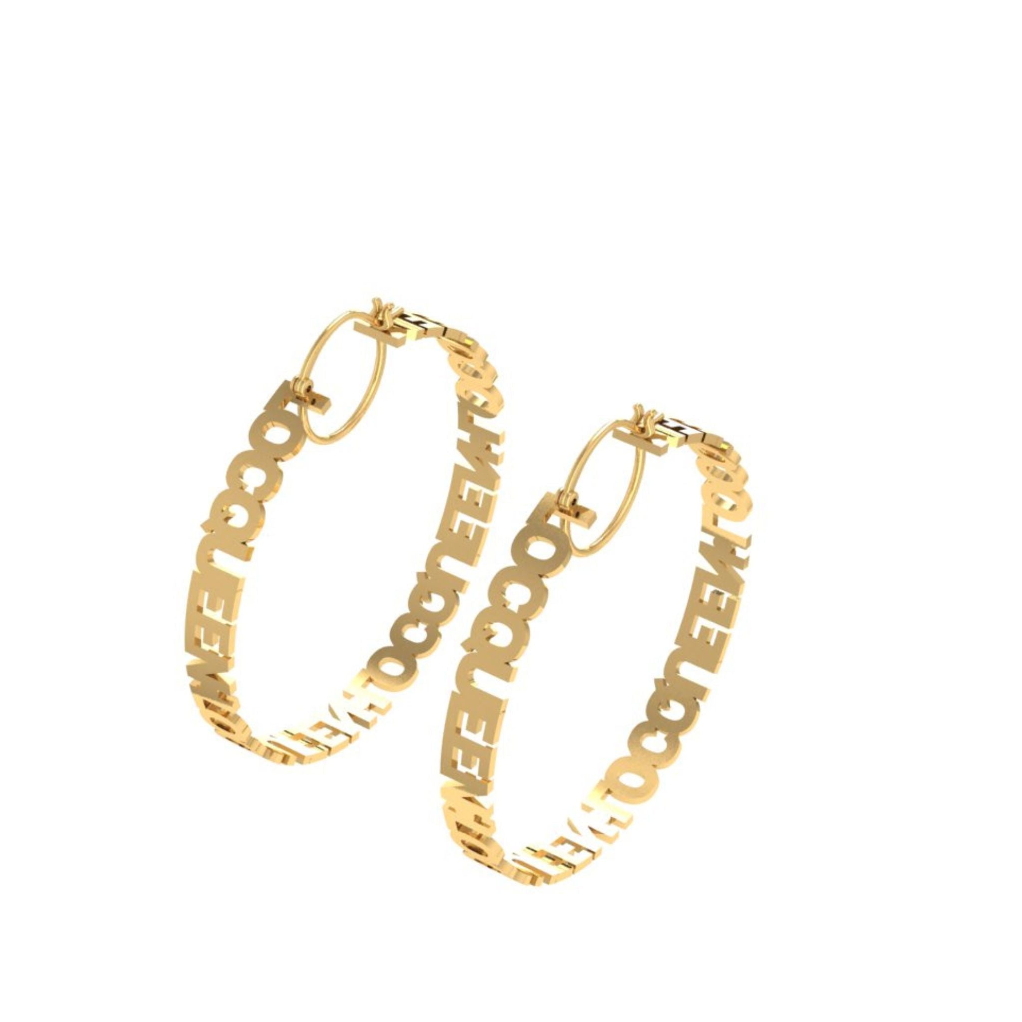 Loc Queen Gold Hoop Earring