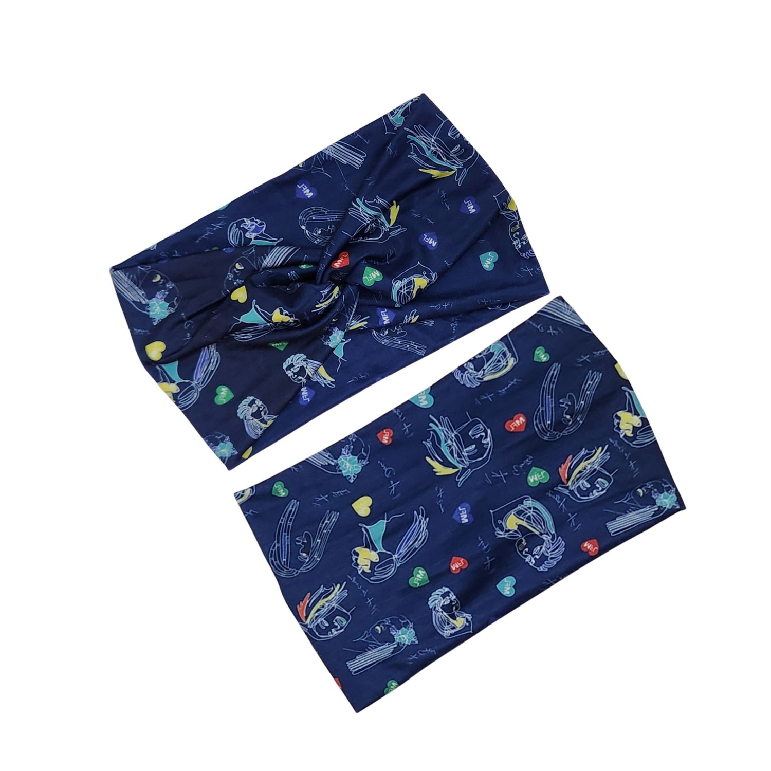 Locs Affirmation Blue Headband (Stretchy)