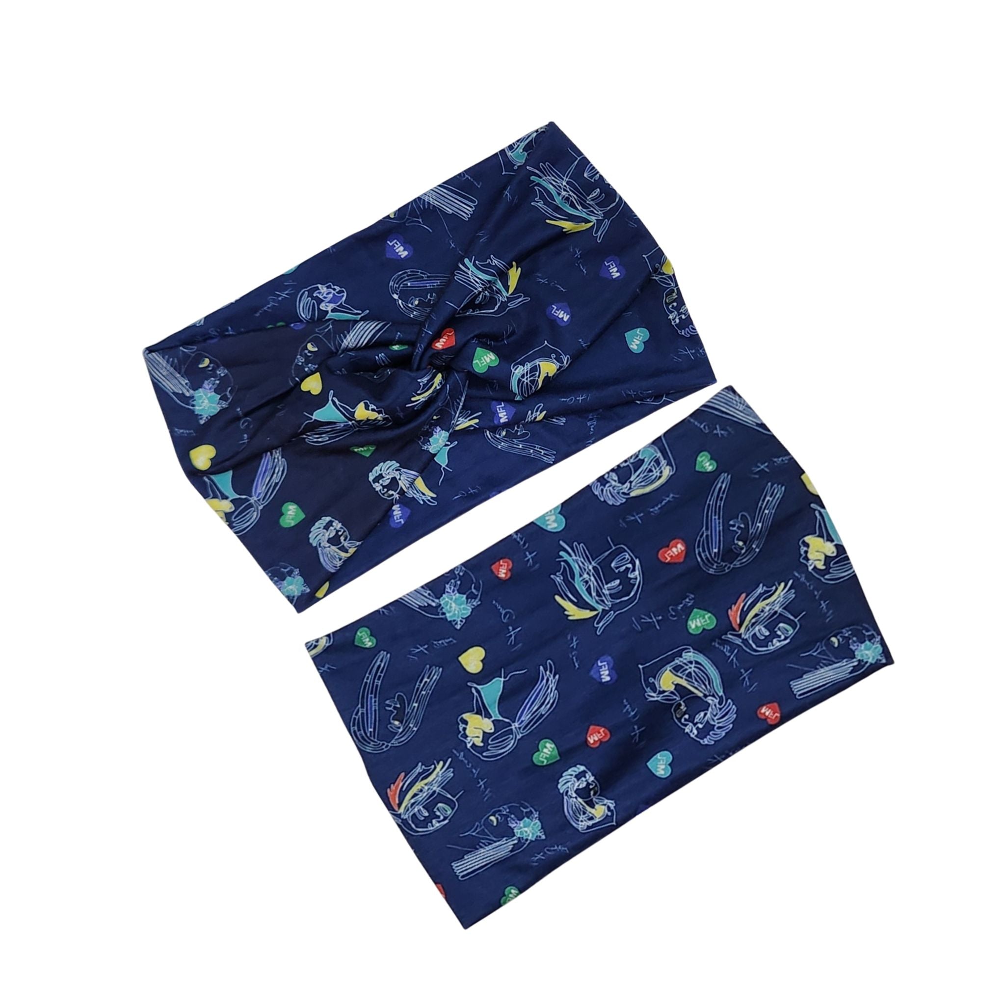 Locs Affirmation Blue Headband (Stretchy)