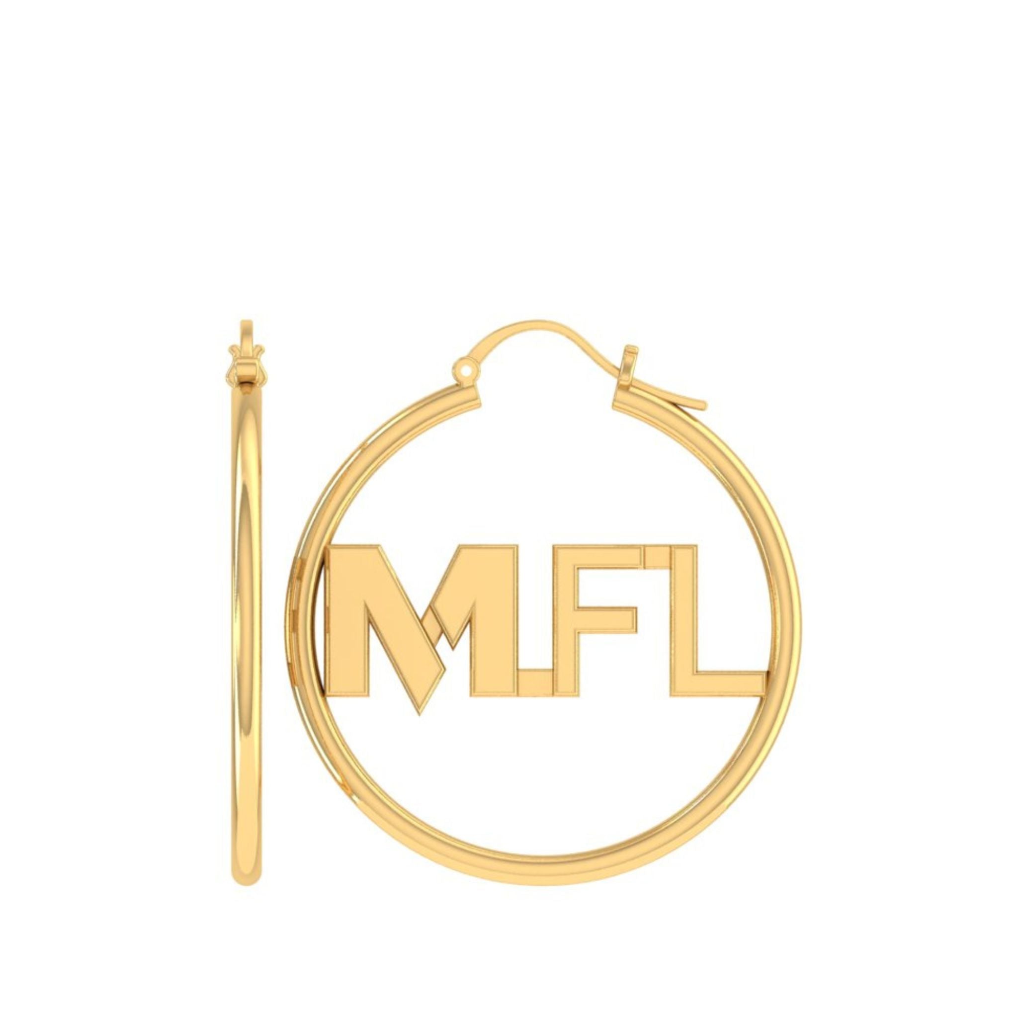 MFL Signature Gold Hoop Earring