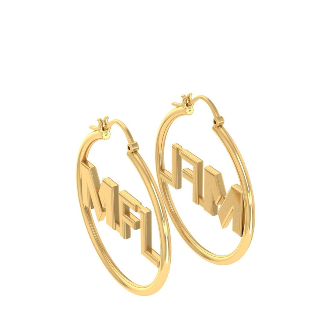 MFL Signature Gold Hoop Earring