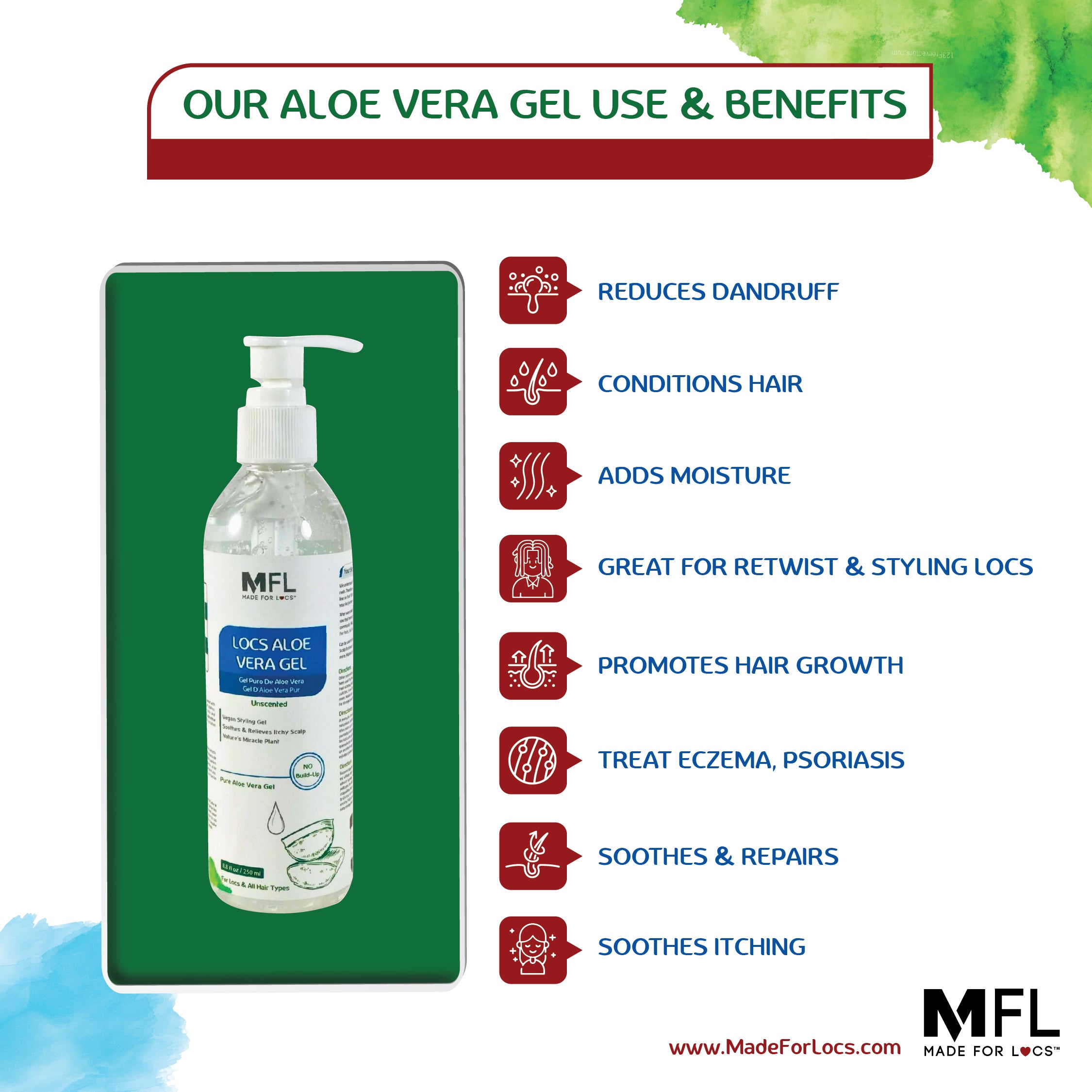 Locs Vegan Aloe Vera Soothing & Styling Gel