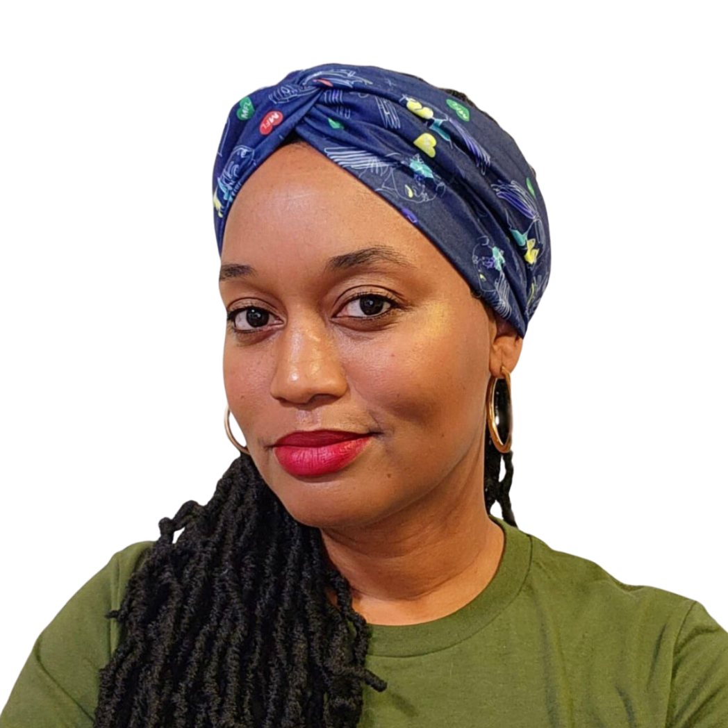Locs Affirmation Blue Headband (Stretchy)
