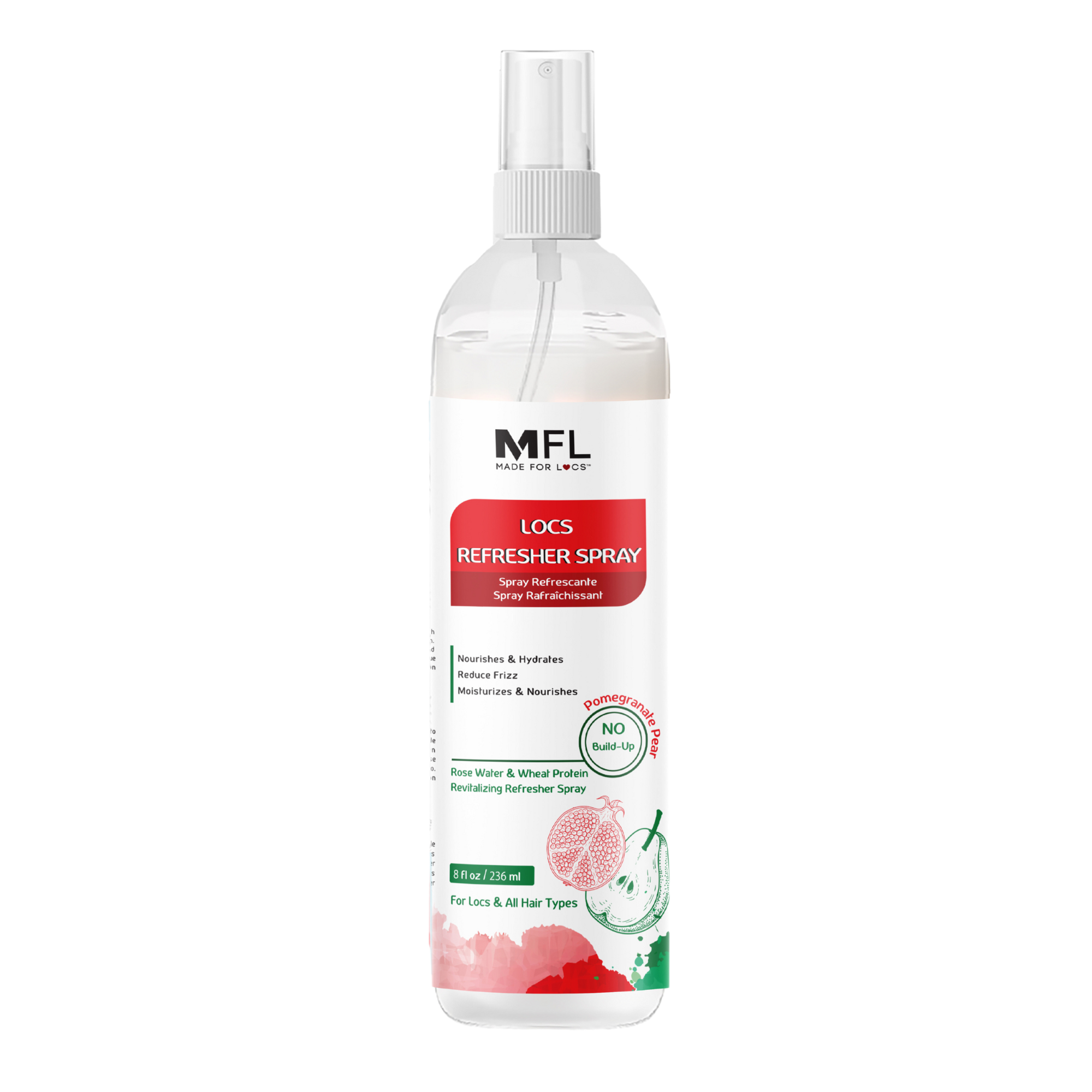 Locs Rose-Water Refresher Spray | 8 oz