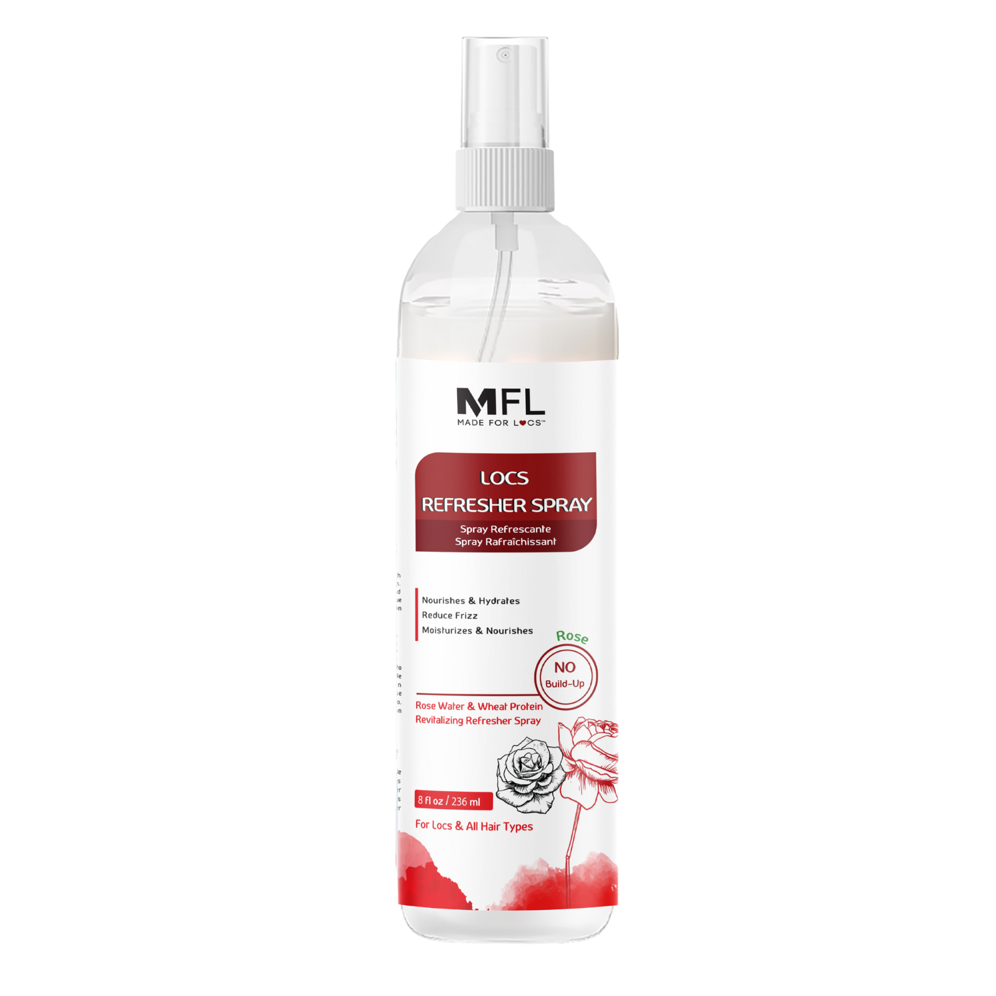 Locs Rose-Water Refresher Spray | 8 oz