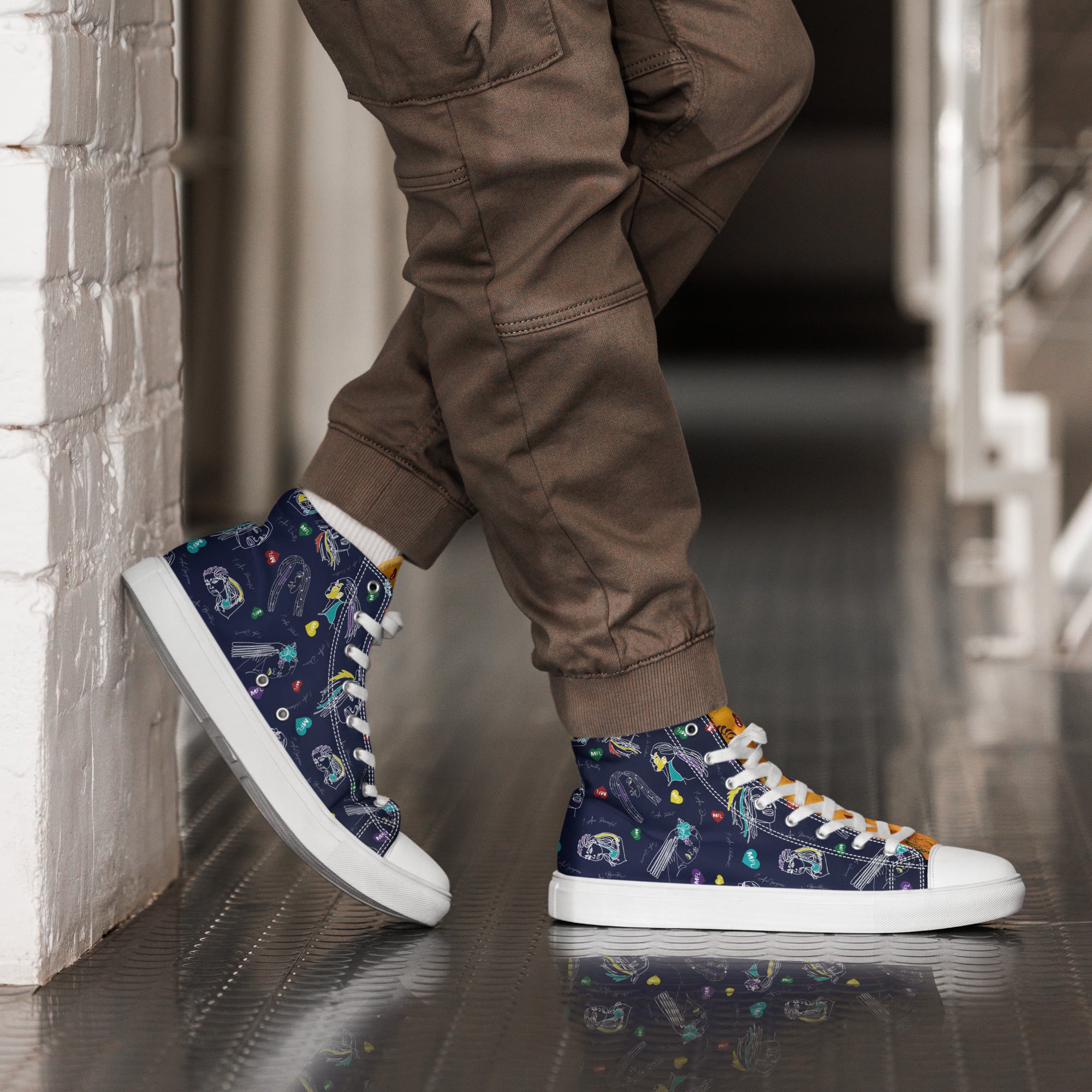 MFL Men’s High Top Canvas Sneakers (Final Sale)