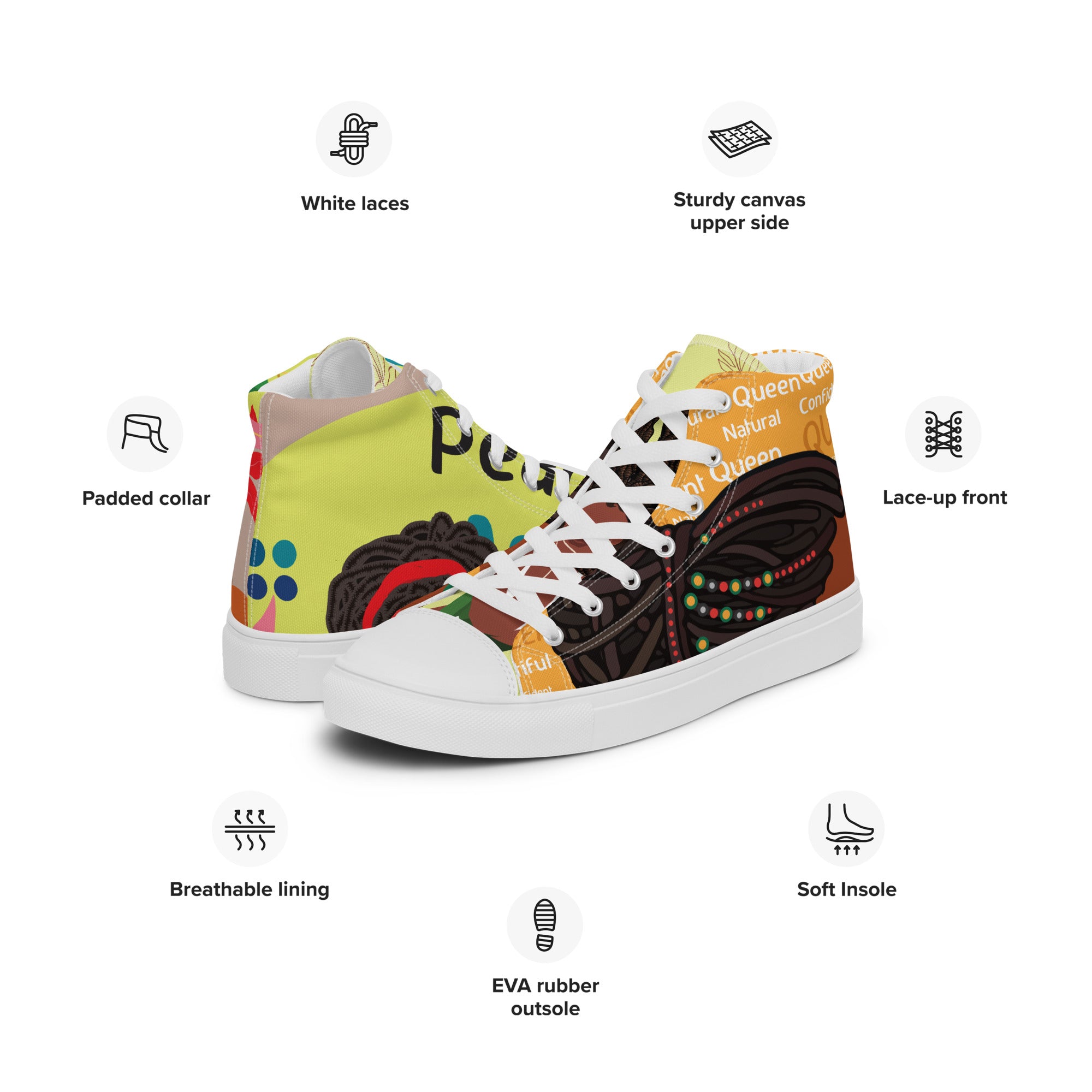 MFL Signature Women’s High Top Canvas Sneakers (Final Sale)