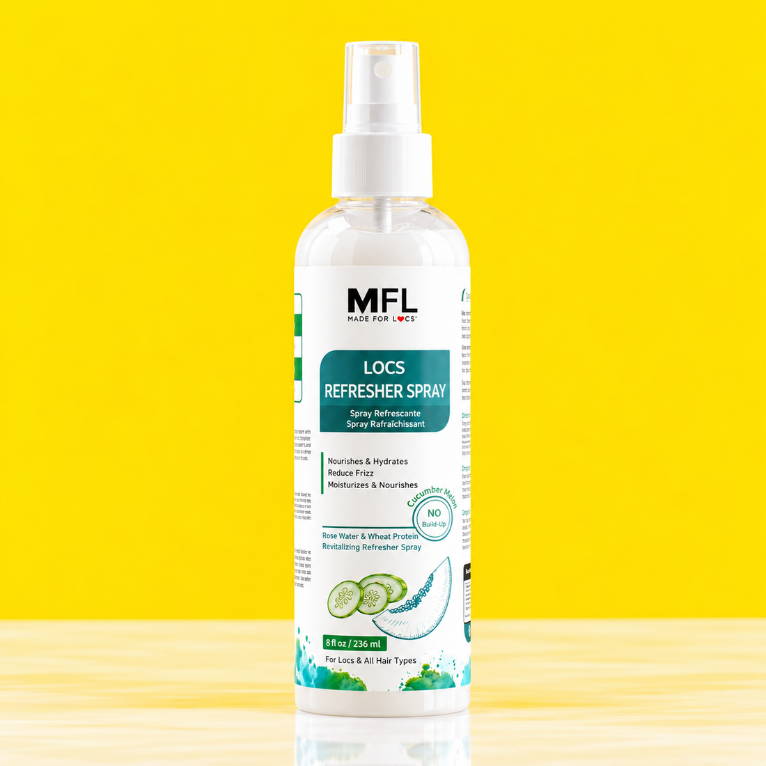 Locs Rose-Water Refresher Spray - Cucumber Melon| 8 oz