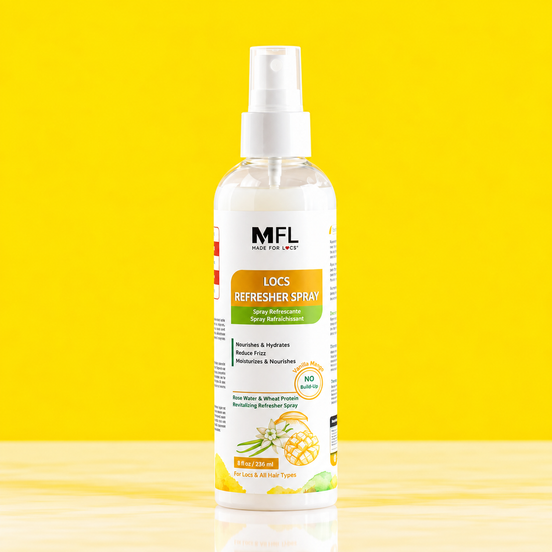 Locs Rose-Water Refresher Spray - Vanilla Mango | 8 oz