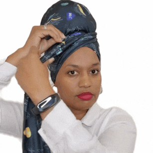 2 in 1 Turban Locs Affirmation Headwrap Duo with Satin Lining