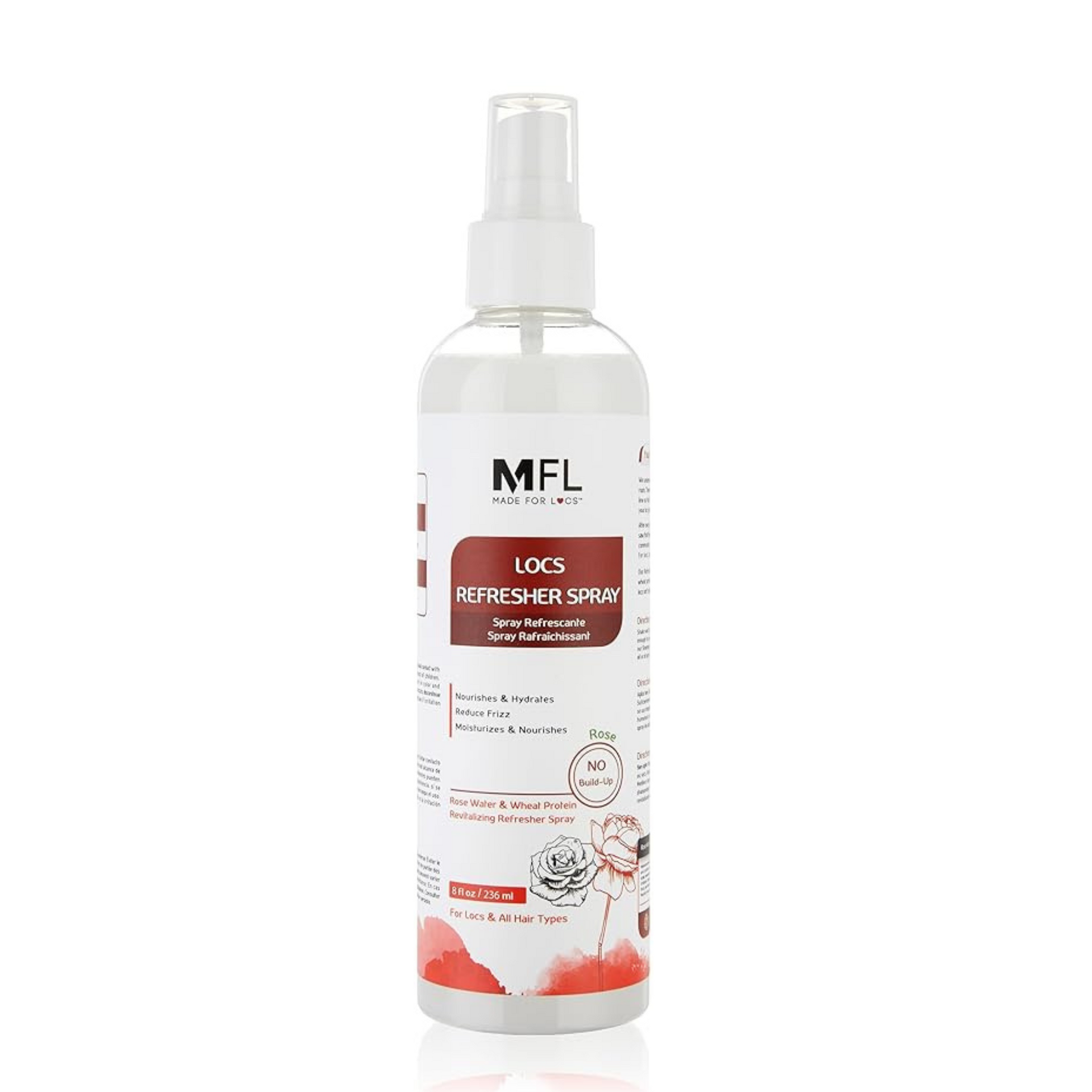 リーウェイ スプレー化粧水4x60ml Locs Rose-Water Refresher Spray – Made For Locs