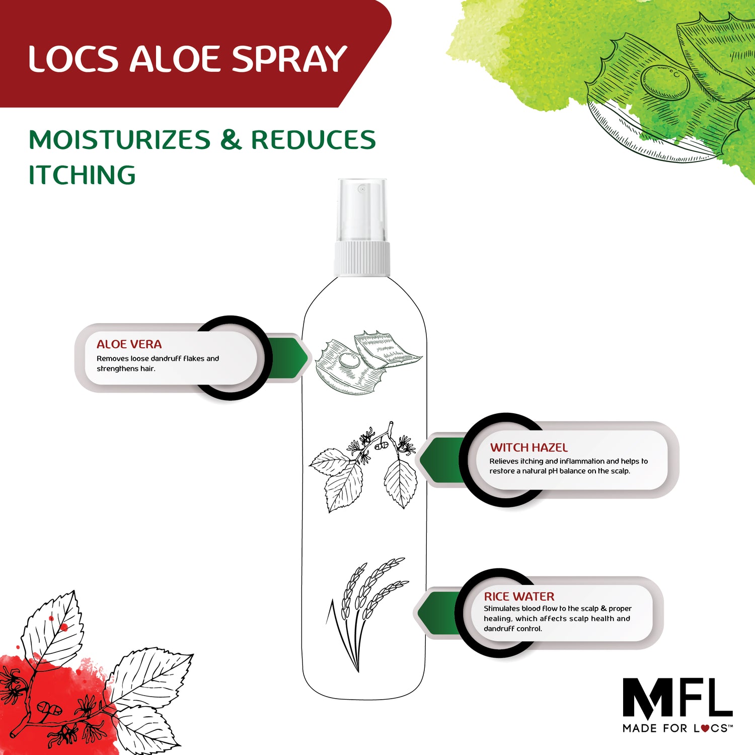 Locs Vegan Aloe Refresher Spray