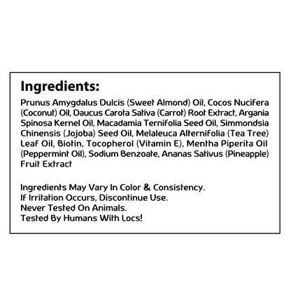 MADE FOR LOCS GROWTH SERUM INGREDIENTS- PINEAPPLE SCENT 